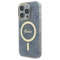 Guess IML 4G Magnētiskais viedtālruņa apvalks iPhone 16 Pro Max - zils