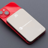 Portatīvais lādētājs saderīgs ar MagSafe Forcell F-Energy SuperSlim F5K8 QC4.0 PD3.0 15W 5000 mAh titāna dykuma krāsa