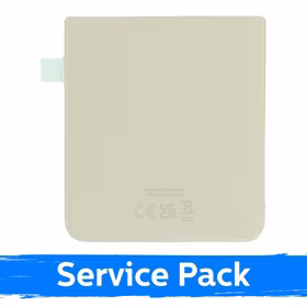 Aizmugurējais vāks, saderīgs ar Samsung F711 Z Flip3 / Krēmkrāsa / (Service Pack)