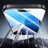 ESR Armorite aizsargstikls iPhone 16 Pro Max ar aplikatoru - ar melnu rāmi