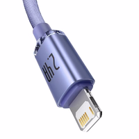Baseus kabelis Crystal Shine USB - Lightning 2,0 m 2,4A violets