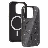 Magnētiskais plāns spīdīgs viedtālruņa apvalks Iphone 16e melns