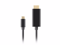 LANBERG CABLE USB-C(M)->HDMI(M) 1M 4K 60HZ melns