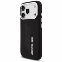 AMG silikona Oversize Rhombs MagSafe apvalks iPhone 17 Pro - melns