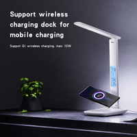 Yesido galda lampa DS20 induktīva ar LCD displeju balta