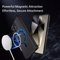 Rock Guard Touch Matte Series Magnētiskais viedtālruņa apvalks Samsung Galaxy S25 Ultra pelēks