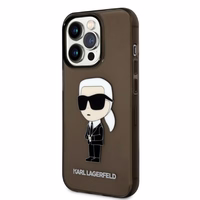 Karl Lagerfeld Ikonik Karl viedtālruņa apvalks iPhone 14 Pro Max - melns