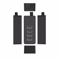 Hub Orico W5P-U2-030 4x USB-A 2.0 30cm - melns
