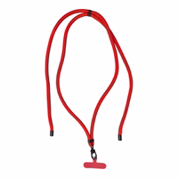 SWING (8mm) Tālruņa siksniņa, Tālruņa kulons ar regulējamu garumu / auklas garums 165cm (maks. 82.5cm cilpā) / uz pleca vai kakla - sarkans