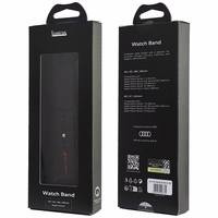 Siksniņa Audi Sport Red Logo Silicone Watch Strap priekš Apple Watch 44/45/46/49mm melns