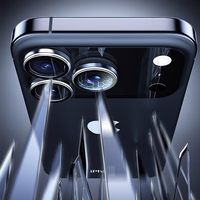 Rock Pure Series Kameras objektiiva stikls uz iPhone 17 kameras (2 gab.) melns