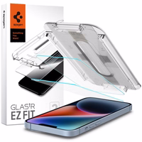 Spigen Glas.tR EZ Fit rūdīts stikls iPhone 13 / 13 Pro / 14 / 16e – 2 gab.