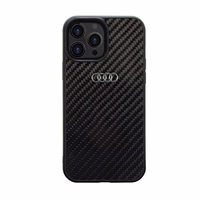 Audi Oglekļa šķiedras iPhone 14 Pro 6.1" melns/melns cietais apvalks AU-TPUPCIP14P-R8/D2-BK