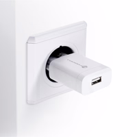 FORCELL F-ENERGY TFK-TC-1099 ceļojumu lādētājs USB A QC3.0 2,4A 18W balts