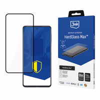 Pastiprinātais melnais 3mk HardGlass Max rūdītais stikls Samsung Galaxy M53 5G tālrunim