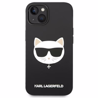 Karl Lagerfeld KLHMP14MSLCHBK iPhone 14 Plus 6.7 "cietais apvalks melns / melns Silikona Choupette Galva Magsafe