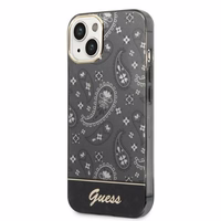 Guess Bandana Paisley viedtālruņa apvalks iPhone 14 / 15 / 13 6.1 - melns