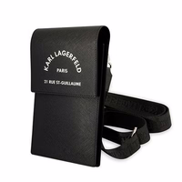 KARL LAGERFELD universālā soma mobilajam tālrunim (Embossed RSG) melna