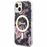 Guess GUHMP14MHCFWSK iPhone 14 Plus 6.7" melns/melns cietais apvalks Zieds Magnētiskais