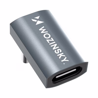 Wozinsky WPKF-01 USB-C - USB-C 40Gb/s 240W 8K OTG leņķa adapteris - pelēks