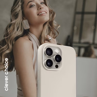 Crong Color Cover Magnetic - iPhone 15 Pro MagSafe maciņš (Stone smilšu)