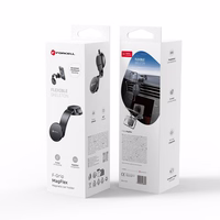 FORCELL F-GRIP MagFlex magnētiskais auto turētājs priekšējā stiklā un panelī, saderīgs ar MagSafe, melns