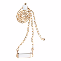 Ķēde / Virve ar turētāju GLAMOUR der visiem modeļiem 80mm maks. platums BALTA