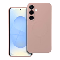 Viedtālruņa apvalks no silikona ar Magnētisko MagSafe SAMSUNG S25 Plus rozā