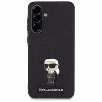 Karl Lagerfeld Fiksēts Spīdīgs Ikonik Logotipa Metāla Piespraude viedtālruņa apvalks Samsung Galaxy A36 - melns