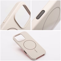 Spīdīgs magnētiskais apvalks saderīgs ar MagSafe IPHONE 17 PRO balts