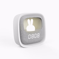 Alarm clock with LED Bunny night light PURE FNL-06 AURORA balts square Forever Light
