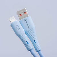 Kabelis FORCELL F-ENERGY C341 USB A uz Micro USB QC3.0 2,4A 18W Silikons 1 m zils (m)