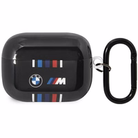 BMW BMAP22SWTK AirPods Pro apvalks melna/melna Daudzkrāsainas Līnijas