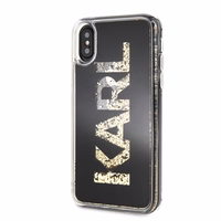 Karl Lagerfeld Karl Logo Glitter iPhone X/Xs viedtālruņa apvalks - melns