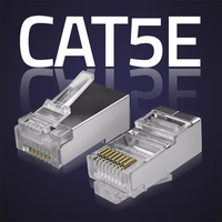 Qoltec 54554 RJ45 modular connector | CAT5e | FTP |zelta-plated contacts | 100 pieces