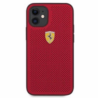 Ferrari FESPEHCP12SRE iPhone 12 mini 5.4 sarkans viedtālruņa apvalks On Track perforēts