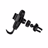 Devia auto turētājs Gravity ar bezvadu induktīvo lādētāju melns 10W gaisa ventilācijas atvere