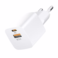 Wozinsky CMWCW 20W USB-C / USB-A sienas lādētājs - balts