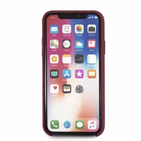 Mercedes Silicone Line viedtālruņa apvalks iPhone X/XS - sarkans