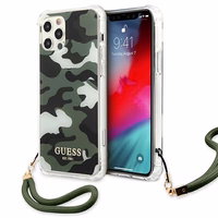 Guess GUHCP12LKSARKA iPhone 12 Pro Max 6.7" zaļš/haki cietais apvalks Camo kolekcija