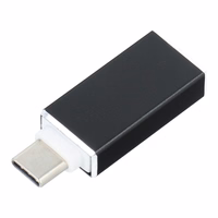 Adapteris OTG USB A 3.0 (sieviešu) uz Type C (vīriešu) melns