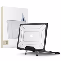 Tech-Protect SmartShell Pro apvalks MacBook Air 15" 2023-2025 M2 / M3 / M4 - caurspīdīgs un melns