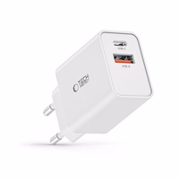 Tech-Protect NC30W USB-C PD 30W / USB-A QC 3.0 lādētājs - balts