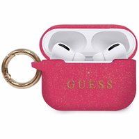 Guess Silikona Glitter Maciņš for AirPods Pro - rozā Glitter