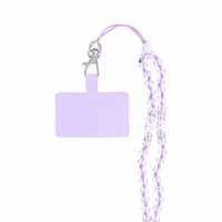 CRYSTAL DIAMOND tālruņa siksniņa, tālruņa piekariņš / auklas garums 74 cm (37 cm cilpā) / uz kakla – violets
