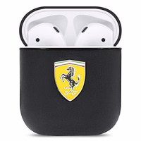 AirPods vāciņš Ferrari FESA2LEBK On Track Leather - melns