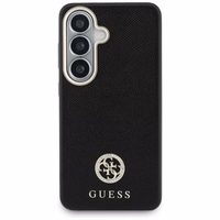 Guess maciņš Rhinestone Round Logo MagSafe for Samsung Galaxy S26 melns