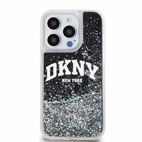 DKNY DKHCP15LLBNAEK iPhone 15 Pro6.1" melns maciņš Liquid Glitter Big Logo