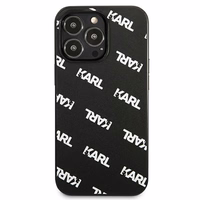 Karl Lagerfeld Allover viedtālruņa apvalks iPhone 13 Pro / iPhone 13 - melns