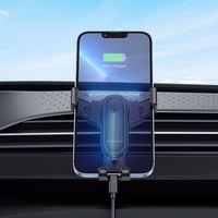 Auto tālruņa turētājs Borofone BH74 izmantošanai uz ventilācijas restēm, melns